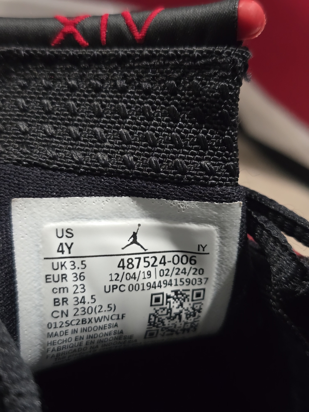 Jordan 14 Retro Gym Red Toro Size 4Y - Picture 12 of 12